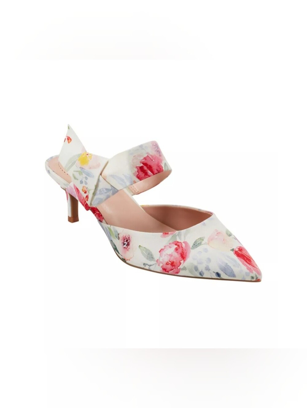 Bandolino Millie Floral Print Mule Kitten Heels NEW Size 6